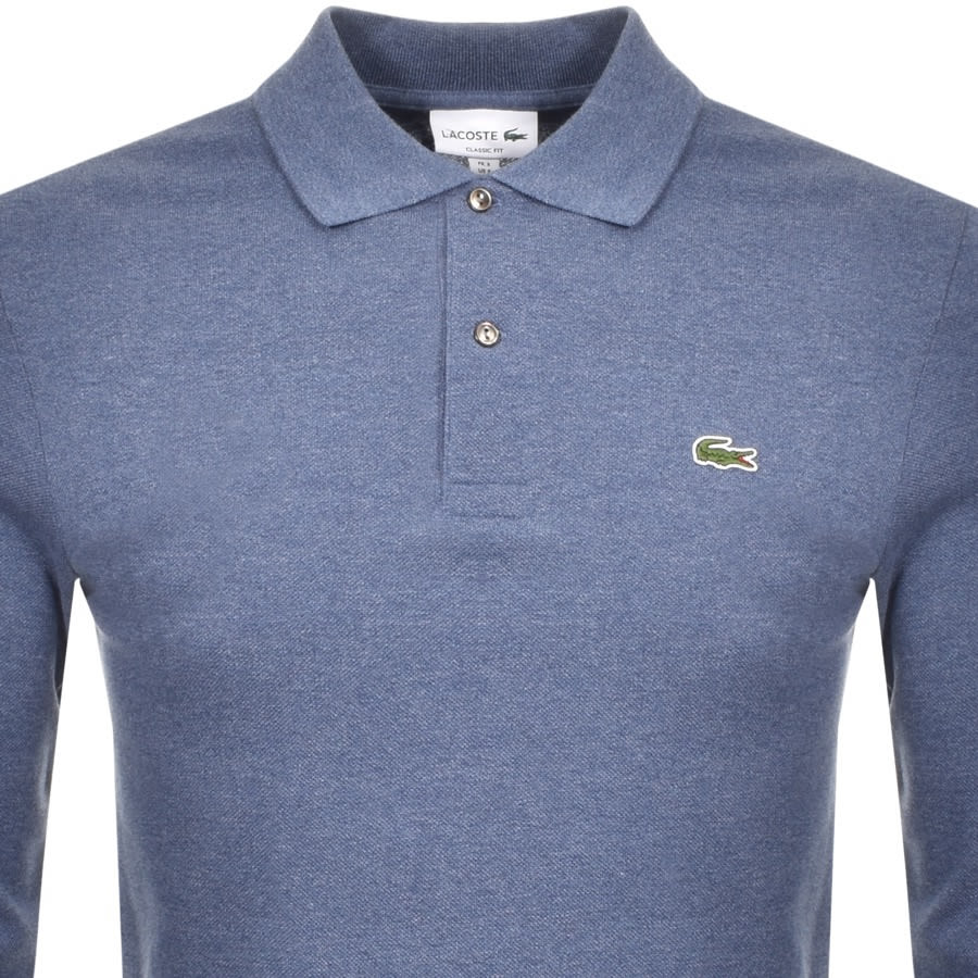 Alternative Image for ProductLacoste Long Sleeved Polo T Shirt Blue2